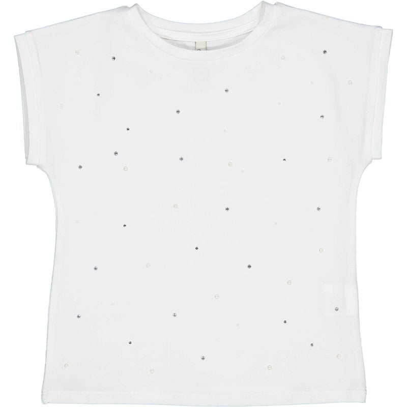 koszulka z dżetami dla dziewczyn Birba&Trybeyond 24465-15A kolor krem -  - #tag1# - #tag2# - #tag3# - #tag4#