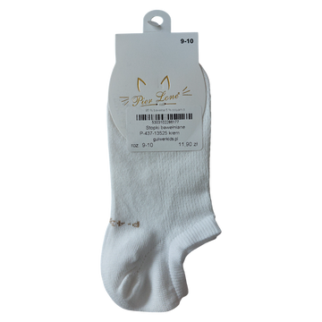 Girls' cotton socks, cream color, Pier Lone, P-437-13525-28