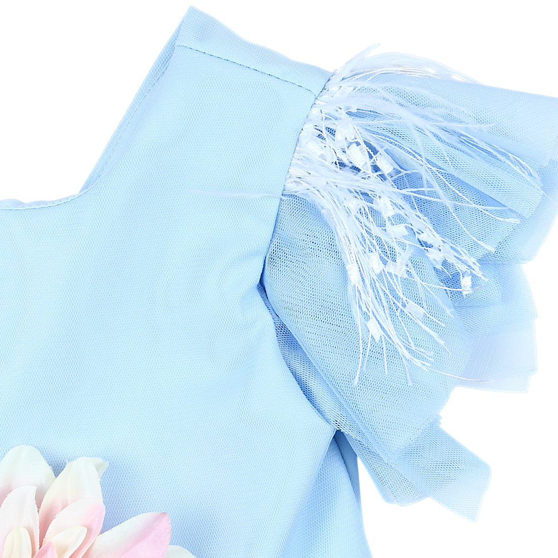 Girl's formal dress flowers blue Talka 4336-24-21325