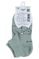 Green Pier Lone Kitten Socks for Girls P-1714-17625