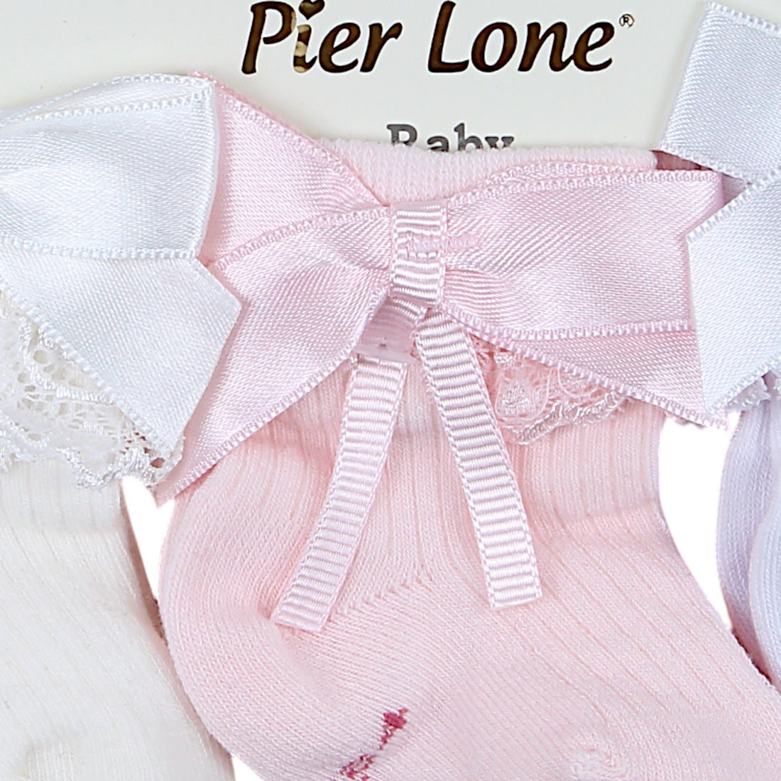 3-pack of girls socks white Pier Lone P-1884-14425