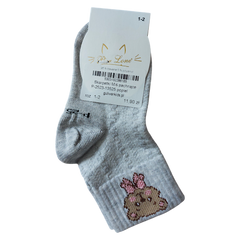 Teddy bear socks scented girls ash Pier Lone P-2523-13525