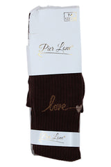 Girls' chocolate tights Pier Lone PL-2428-291025