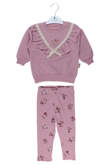 Girls' lace set, dark pink, Vovido V2806-11925