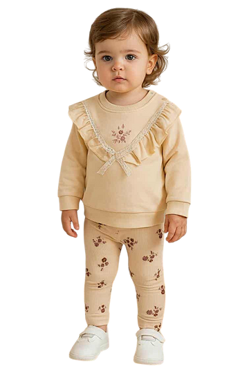 Cream lace set for girls Vovido V2806-11925-28