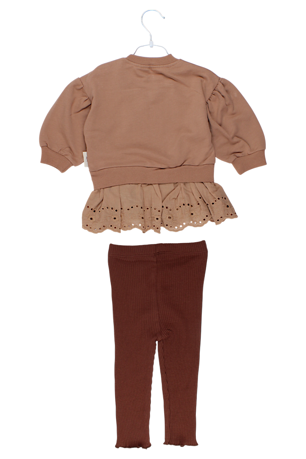 Set of ruffles with embroidery for girls, chocolate, Vovido V2815-11925