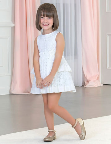 Abel &amp; Lula 5026-1 Girls' Formal Dress White