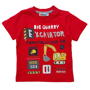 T-Shirt Excavator boy red 1251-9424 GKMOC