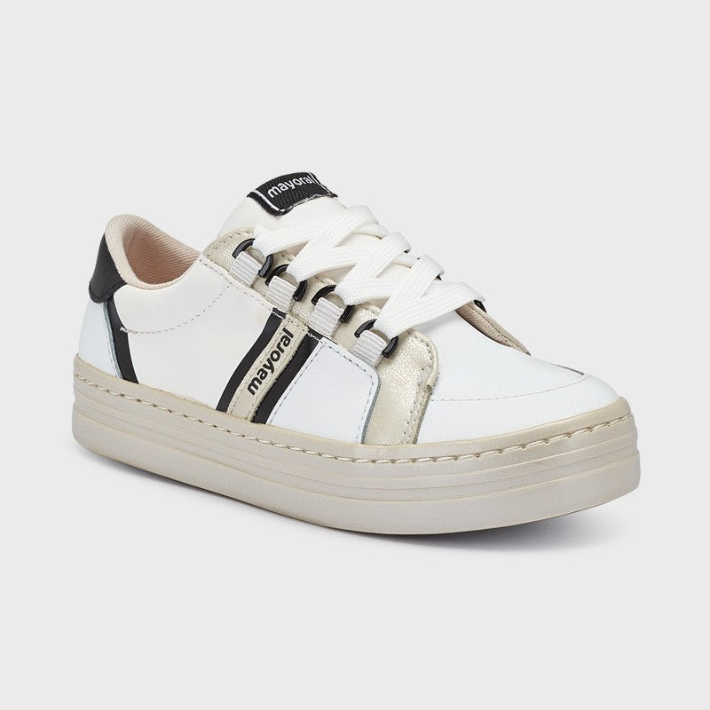 Mayoral 43245-64 Girls' Sneakers White-Gold