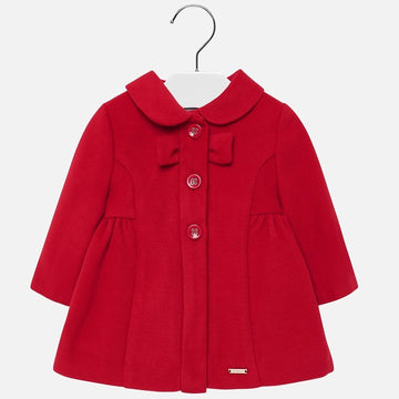 Elegant fleece coat for girls Mayoral 2428-86 red