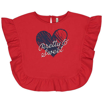 Trybeyond Ruffle Blouse Junior Girl 44460-00 50M red