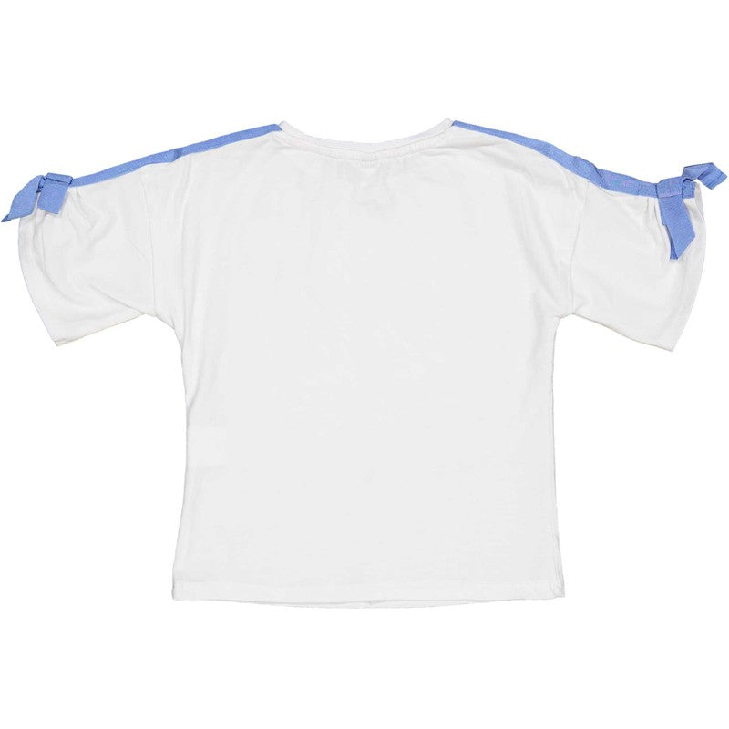 t-shirt with sequins for girls Birba&amp;Trybeyond 24415-15A white