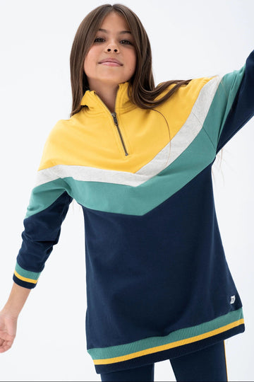 Boboli dress 407089-2440 navy blue