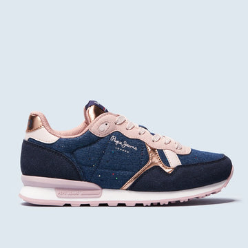 Pepe Jeans Sneakers BRITT DENIM junior Girls PGS30504-595 NAVY