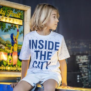 Trybeyond Short Sleeve T-Shirt Junior Boy 44400-00 97Z Color White/Navy