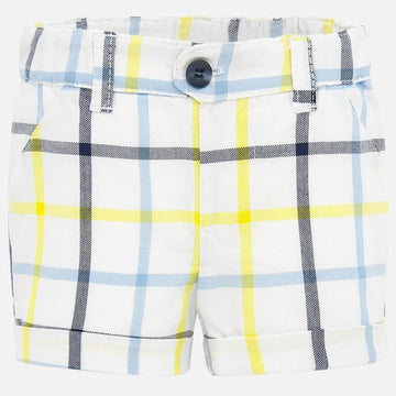 Mayoral 1262-53 boys cotton shorts white/yellow