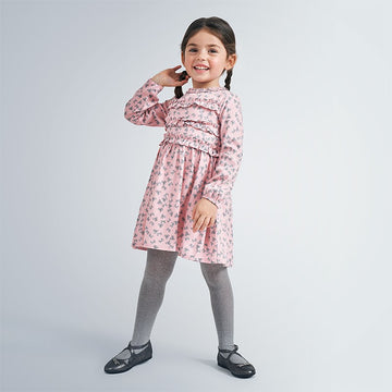 Bow dress for girls Mayoral 4984-83 Pink