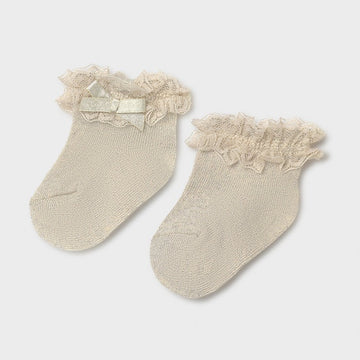 Girls' frill socks Mayoral 9367-84 Gold