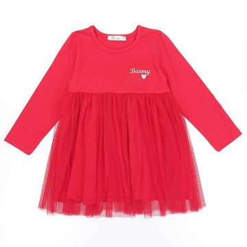 Elegant Tulle Dress Girl Red 9998-11223 GKMOD