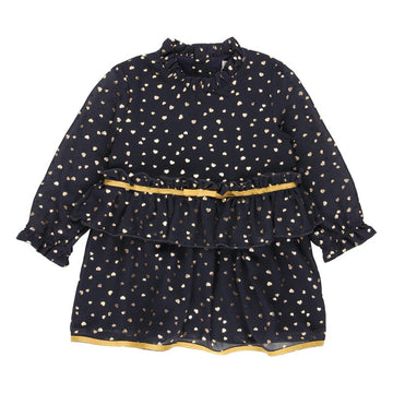 Baby Boboli 701132-9437 heart-shaped dress for girls, navy blue