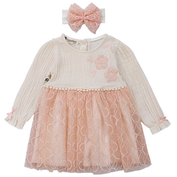Dress with headband girl purple pink 6064-26224 GKMOD