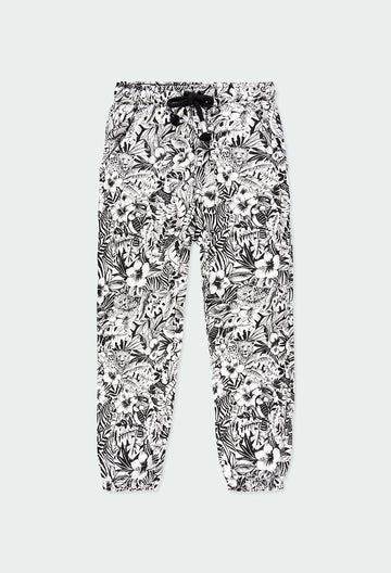 Girls' trousers Boboli 404020-9780 color black/white
